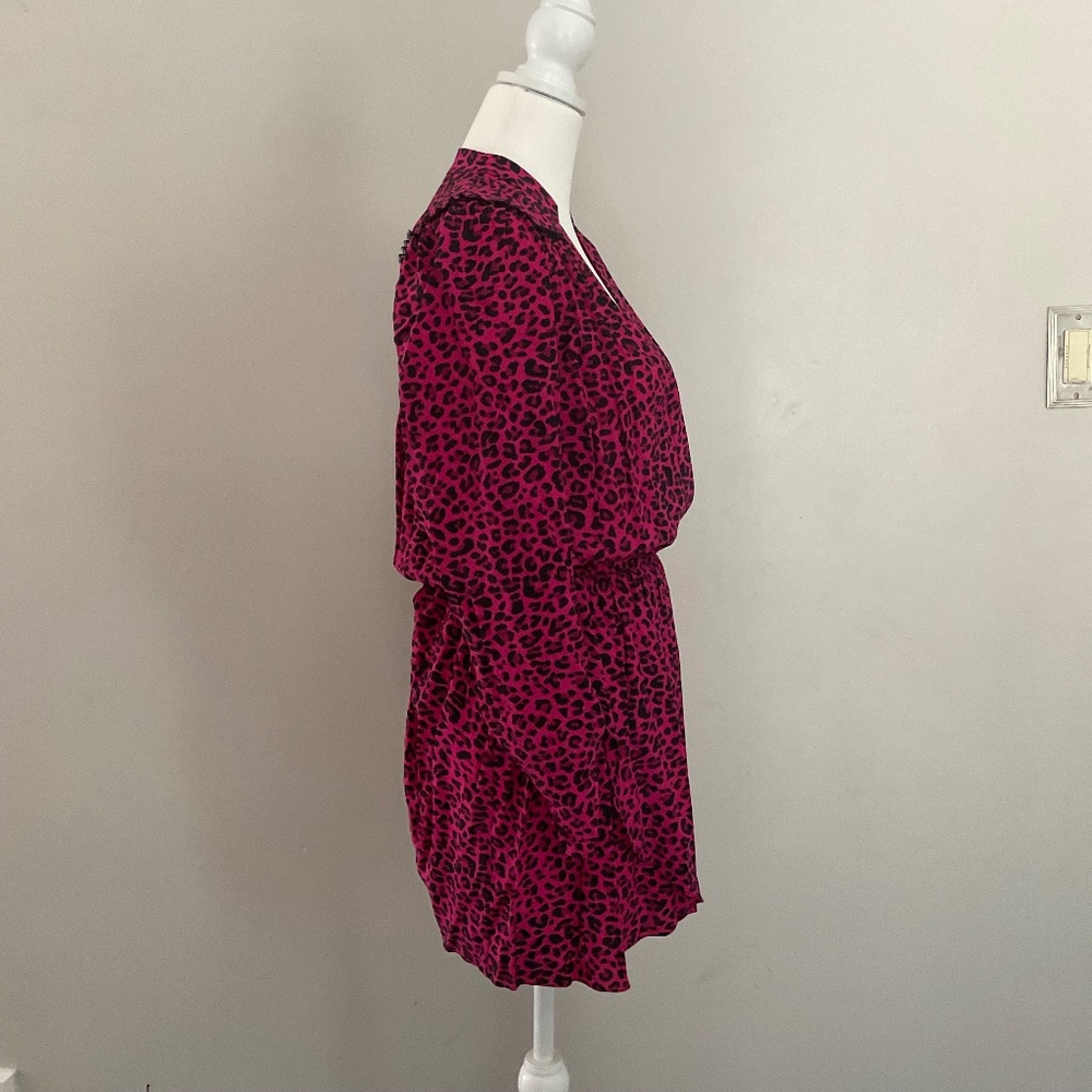 Zadig and Voltaire , pink leopard  mini dress size xs
